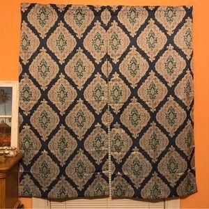 Mainstay Curtain Panels (Set of 4) - Distressed Ikat Blue Moonlight 30x63
